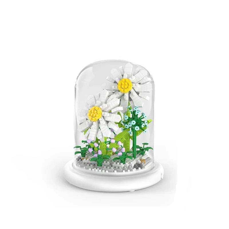 Figurine de Construction Terrarium de Fleurs #F 13.5 cm