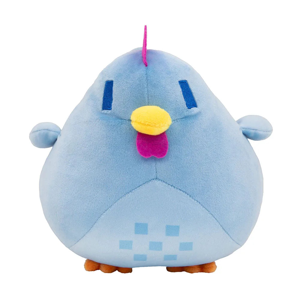 Figurine Peluche Animal - Poule 20 cm bleu