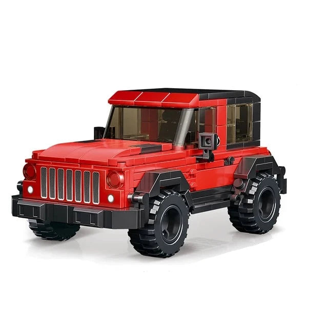 Figurine de Construction - Voiture 4x4 Rouge