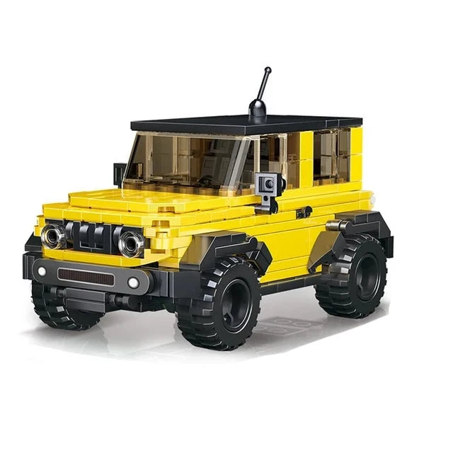 Figurine de Construction - Voiture 4x4 Jaune