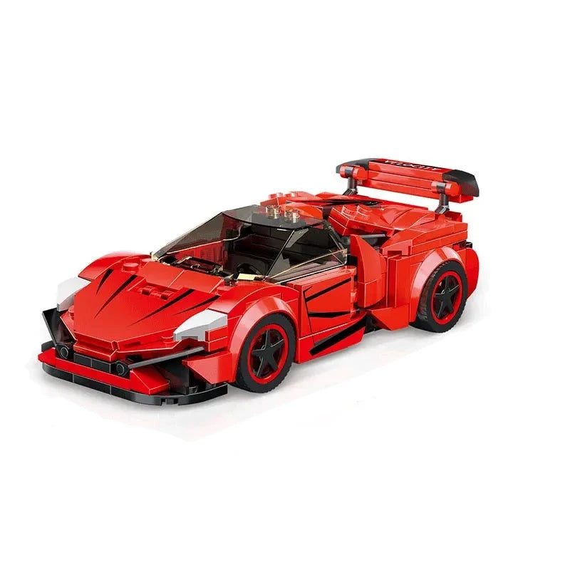 Figurine de Construction - Voiture de Sport Rouge Foncé