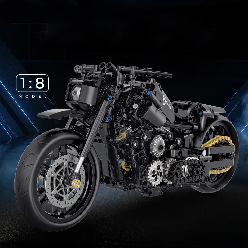 Figurine de Construction 1: 8 - Classic Motorbike 3