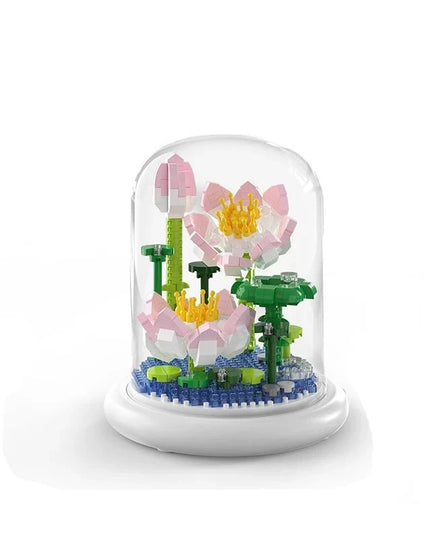 Figurine de Construction Terrarium de Fleurs #E 13.5 cm
