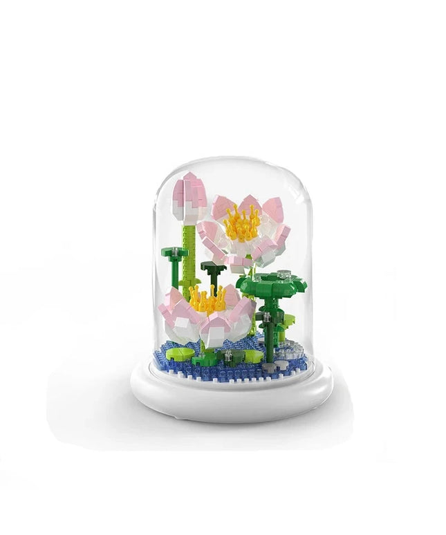 Figurine de Construction Terrarium de Fleurs #E 13.5 cm