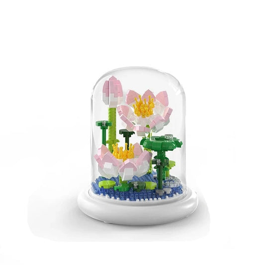 Figurine de Construction Terrarium de Fleurs #E 13.5 cm