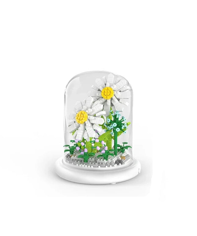 Figurine de Construction Terrarium de Fleurs #F 13.5 cm