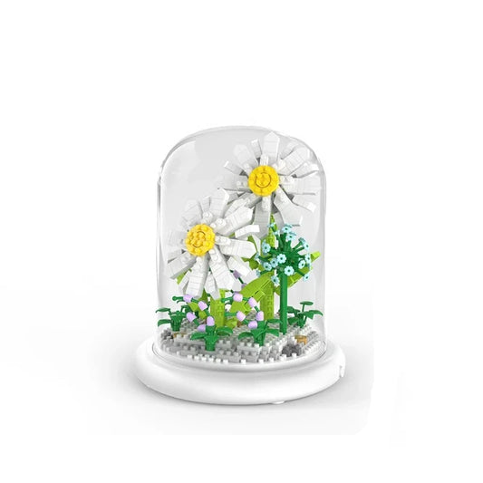 Figurine de Construction Terrarium de Fleurs #F 13.5 cm