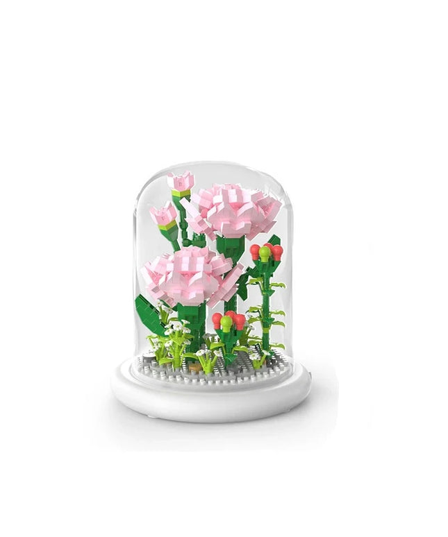 Figurine de Construction Terrarium de Fleurs #D 13.5 cm