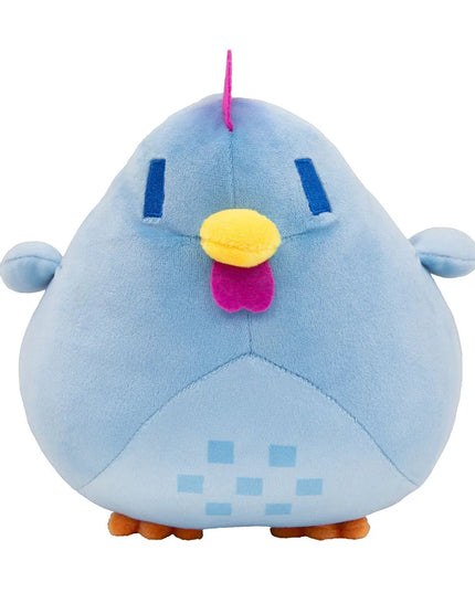 Figurine Peluche Animal - Poule 20 cm bleu