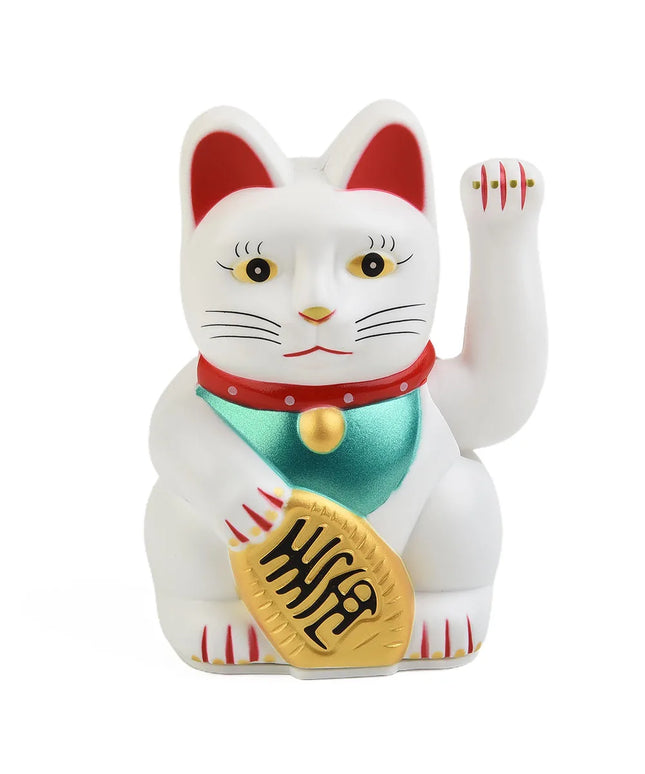 Figurine Chat Porte-Bonheur Blanc