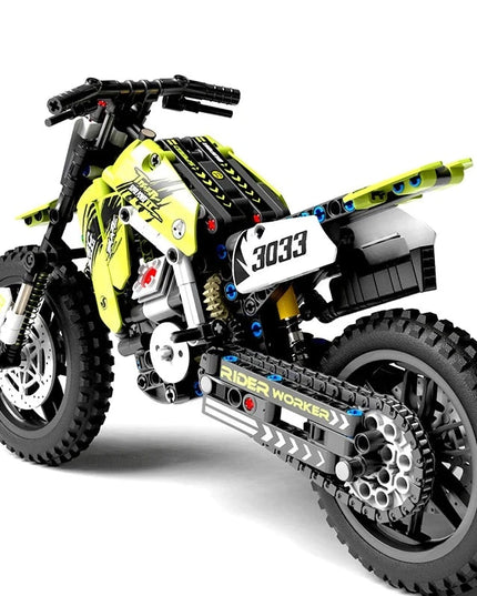 Figurine de Construction - Motocross Verte 3