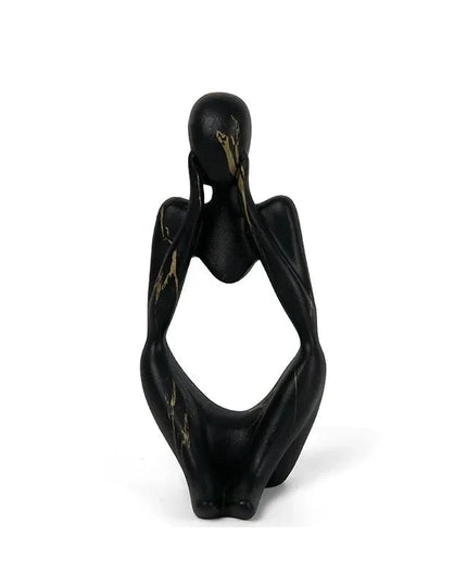 Figurine Penseur Maba en Résine noir