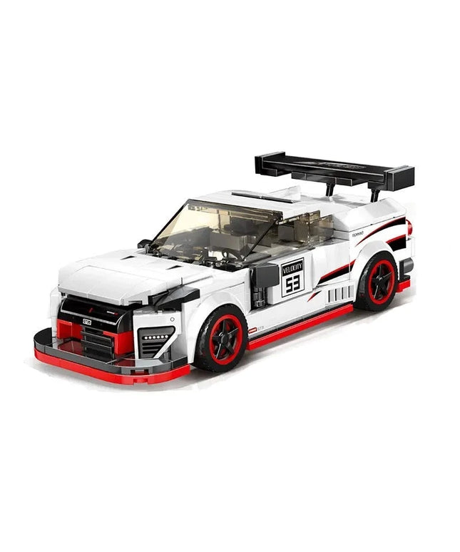 Figurine de Construction - Voiture de Sport Blanc