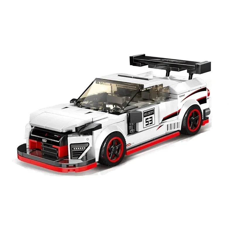 Figurine de Construction - Voiture de Sport Blanc