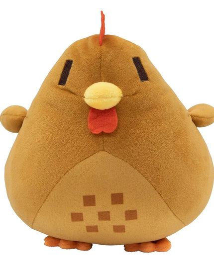Figurine Peluche Animal - Poule 20 cm marron