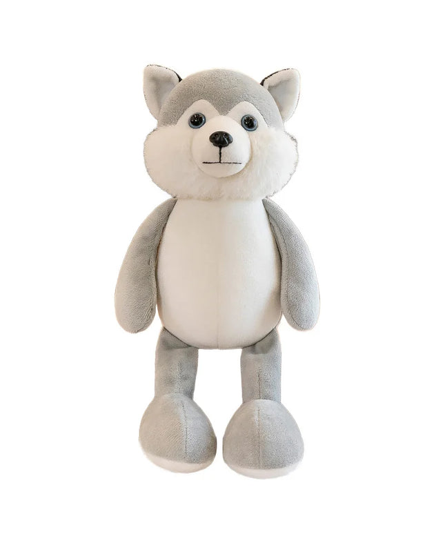 Figurine Peluche Animal - Husky gris 25 cm