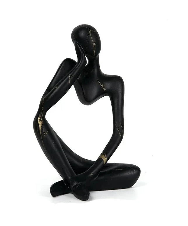 Figurine Penseur en Résine noir