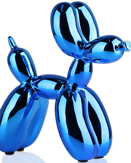 Figurine Chien Ash en Résine Bleu