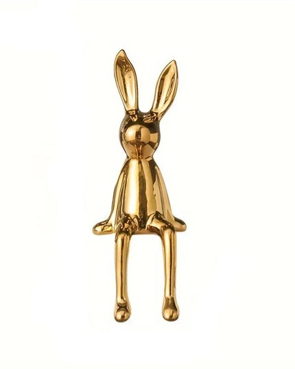 Figurine Lapin Jezper Or Jaune