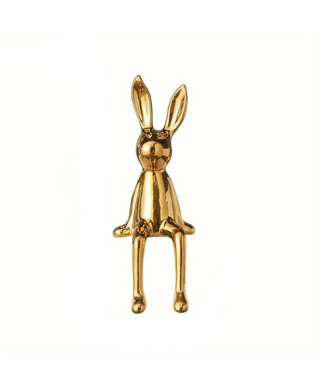 Figurine Lapin Jezper Or Jaune