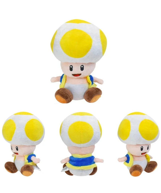 Figurine Peluche Super Mario - Toad Jaune 16 cm