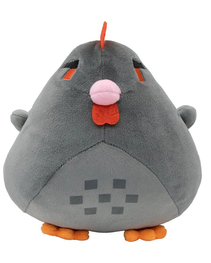 Figurine Peluche Animal - Poule 20 cm gris