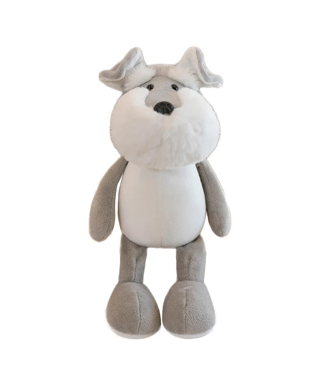 Figurine Peluche Animal - Chien gris 25 cm