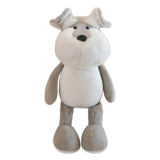 Figurine Peluche Animal - Chien gris 25 cm