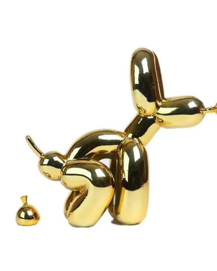 Figurine Balloon Doggy Poo Or Poli 22 cm