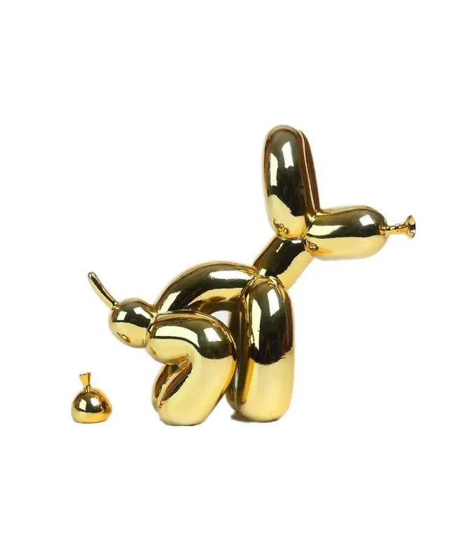 Figurine Balloon Doggy Poo Or Poli 22 cm