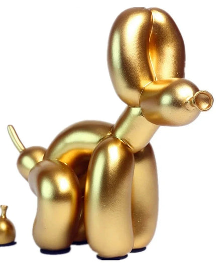 Figurine Balloon Doggy Poo Or 22 cm
