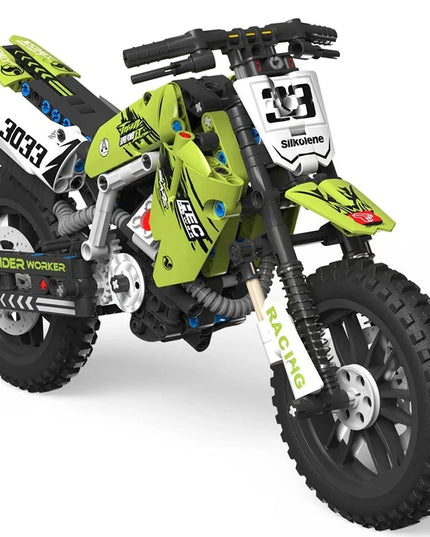 Figurine de Construction - Motocross Verte 2