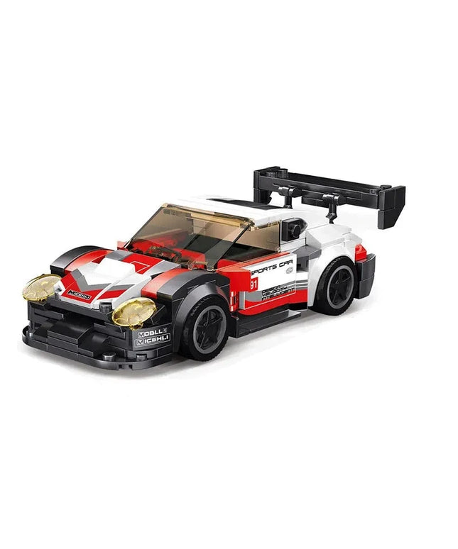 Figurine de Construction - Voiture de Sport Rouge & Noir