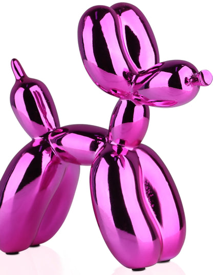 Figurine Chien Ash en Résine rose