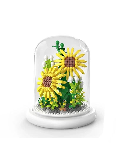 Figurine de Construction Terrarium de Fleurs #G 13.5 cm