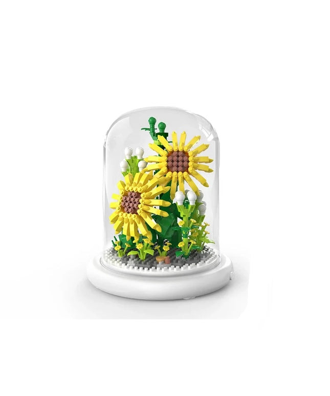 Figurine de Construction Terrarium de Fleurs #G 13.5 cm
