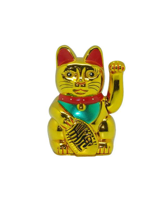 Figurine Chat Porte-Bonheur Or