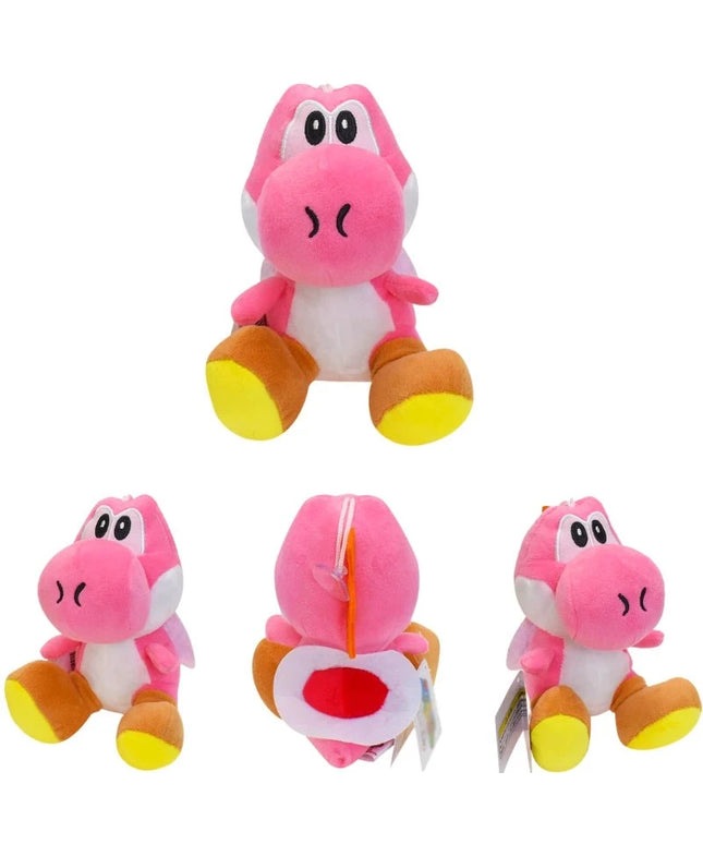 Figurine Peluche Super Mario - Yoshi Rose 22 cm