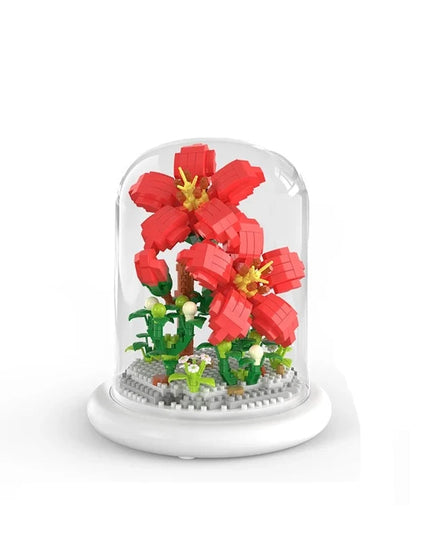 Figurine de Construction Terrarium de Fleurs #I 13.5 cm