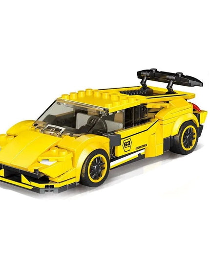 Figurine de Construction - Voiture de Sport Jaune