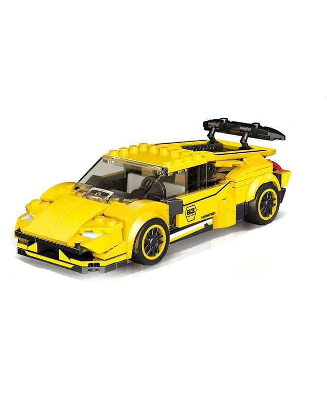 Figurine de Construction - Voiture de Sport Jaune
