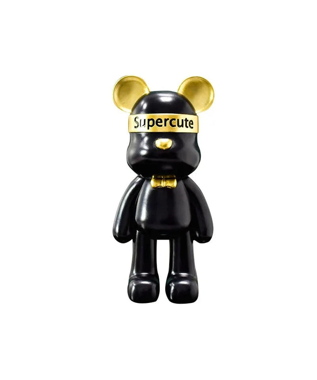 Figurine Ours Supercute Noir 23cm