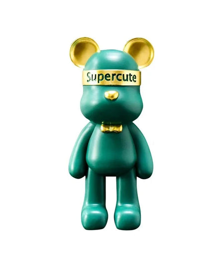 Figurine Ours Supercute Vert 23cm