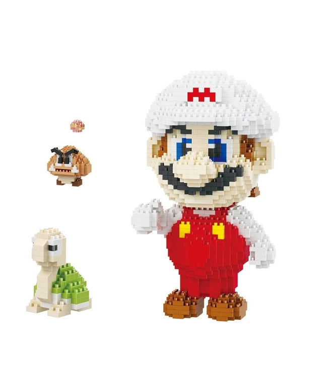 Figurine de Construction - Mario Blanc & Rouge 17.5 cm