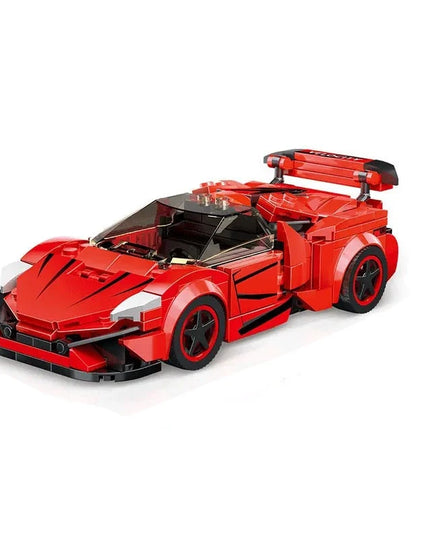 Figurine de Construction - Voiture de Sport Rouge Foncé