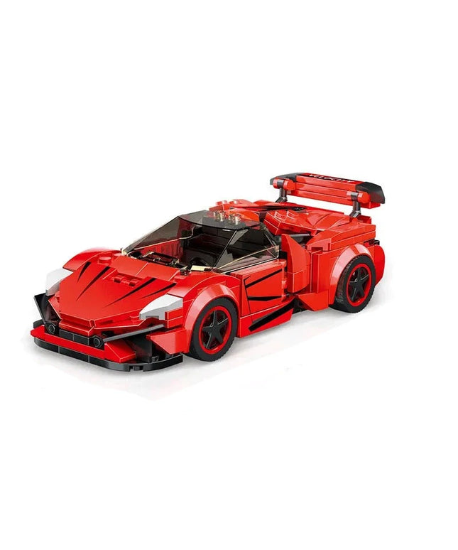 Figurine de Construction - Voiture de Sport Rouge Foncé