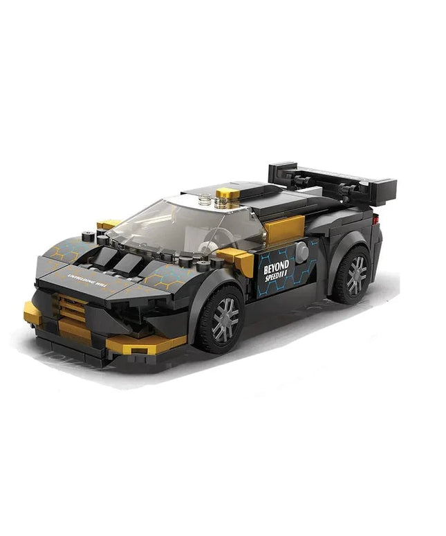 Figurine de Construction - Voiture de Sport Gris Foncé