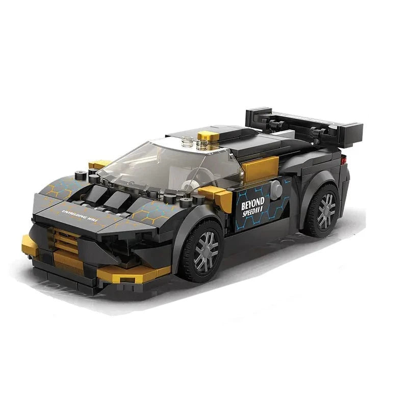 Figurine de Construction - Voiture de Sport Gris Foncé
