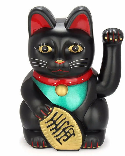 Figurine Chat Porte-Bonheur Noir