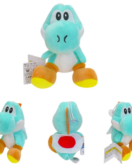 Figurine Peluche Super Mario - Yoshi Bleu 15 cm